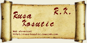 Rusa Košutić vizit kartica